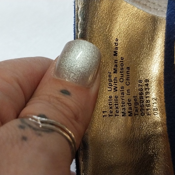 ROYAL BLUE PLATFORM WEDGE HEELS - Picture 11 of 11